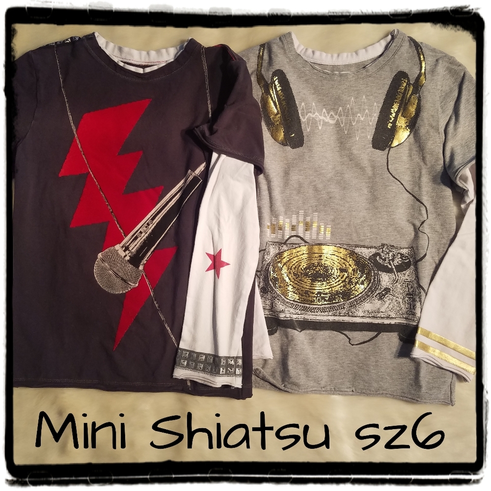 Mini Shiatsu Set of 2 Long Sleeved Shirts size 6